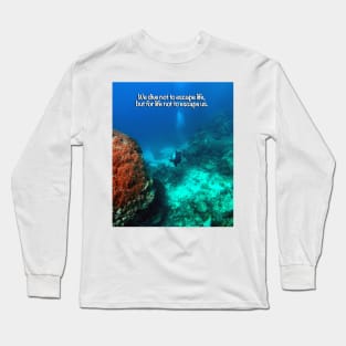 Coral reef and scuba diver Long Sleeve T-Shirt